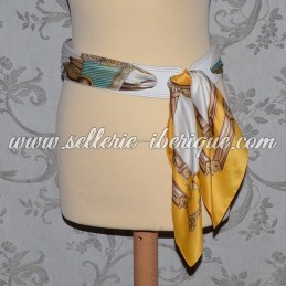 Ceinture fine en cuir pour foulard