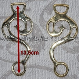 Real Escuela smooth hackamore shanks (pair)