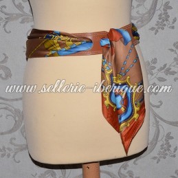 Ceinture fine en cuir pour foulard