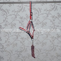Nylon halter + rope french...