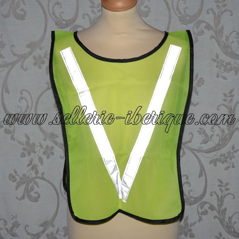 Gilet haute visibilité jaune fluo avec bandes réfléchissantes