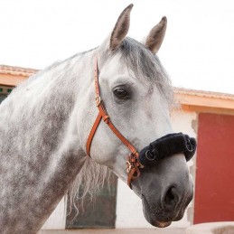 Natural sheepskin noseband...