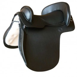 Selle d'équitation cuir lisse Marjoman