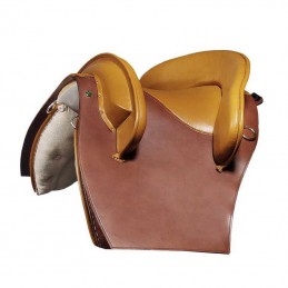 Selle d'équitation portugaise Riano 32 cuir lisse Marjoman