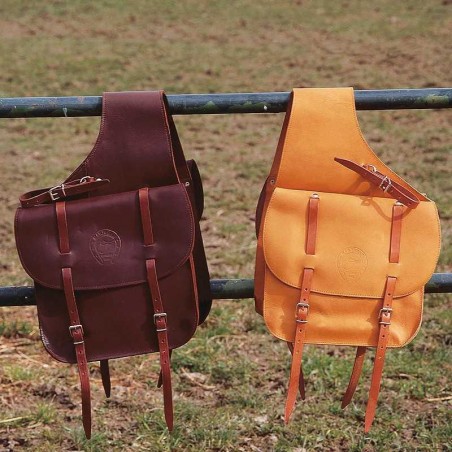 Sacoches Selle Cheval Cuir Vintage - Fabriquées Aux USA - Style 40
