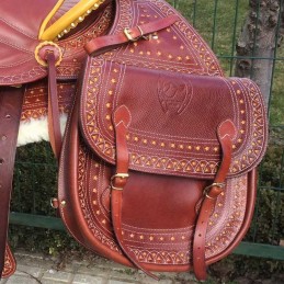 Leather saddlebag Marjoman...