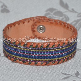 Bracelet en cuir - bleu