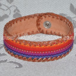 Bracelet en cuir - multicolore