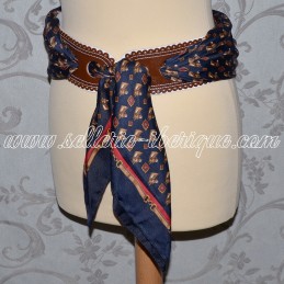 Leather wide belt for fajin...