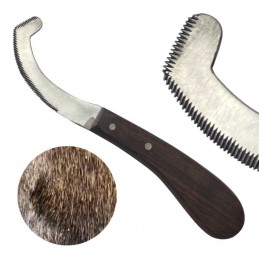 Fly egg knife with wooden...