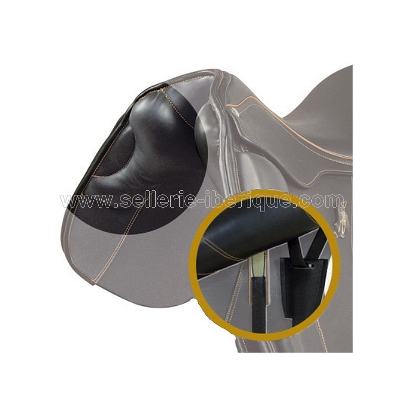 Option anatomical pannel + elastic front girth strap Option anatomical pannel + elastic front girth strap
