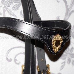 Snaffle or weymouth bridle (to choose) portuguese PEDRO LOPES "fleur de lys"