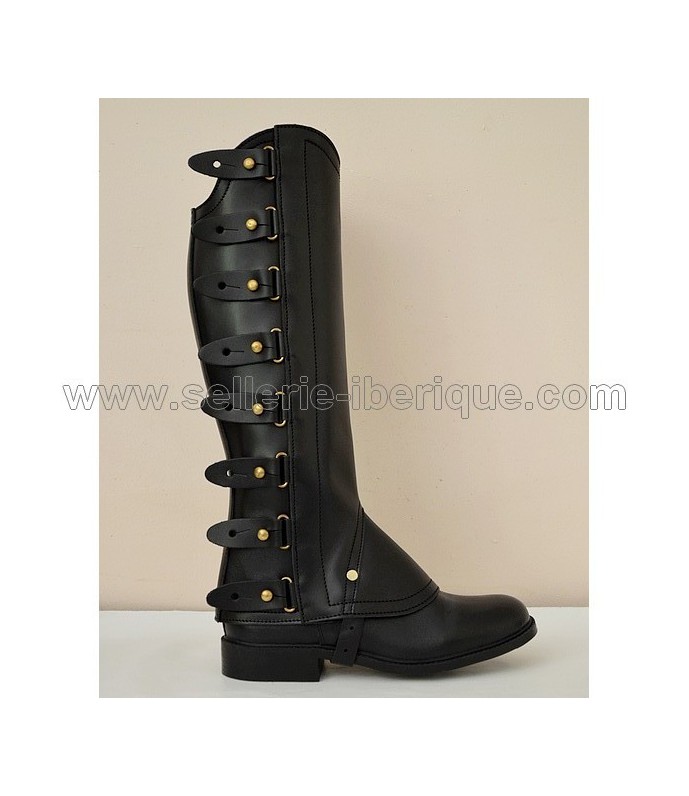 Mini chaps cuir noir taille xl - Sport & Plein air