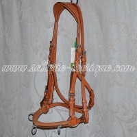 English classical weymouth and snaffle bridles